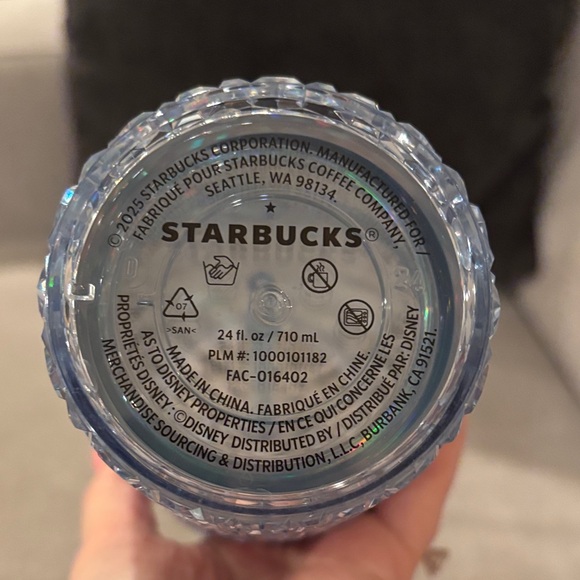 Starbucks x Disney: Cinderella75 Silver Holographic Tumbler with Slipper Topper - Picture 3 of 4